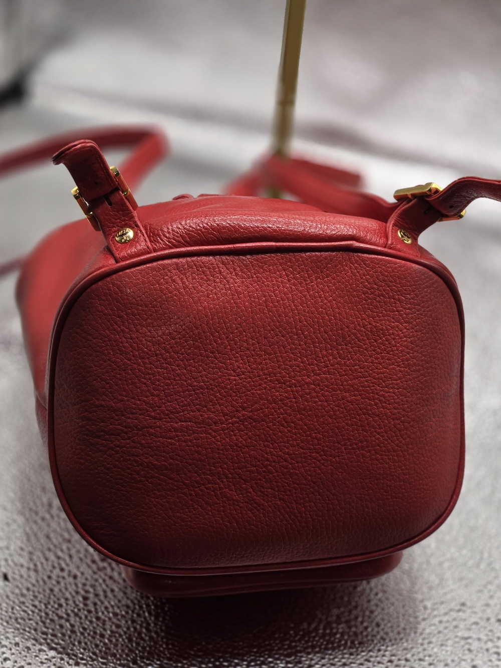 Authentic MCM Red Leather Mini Backpack - Picture 7 of 12